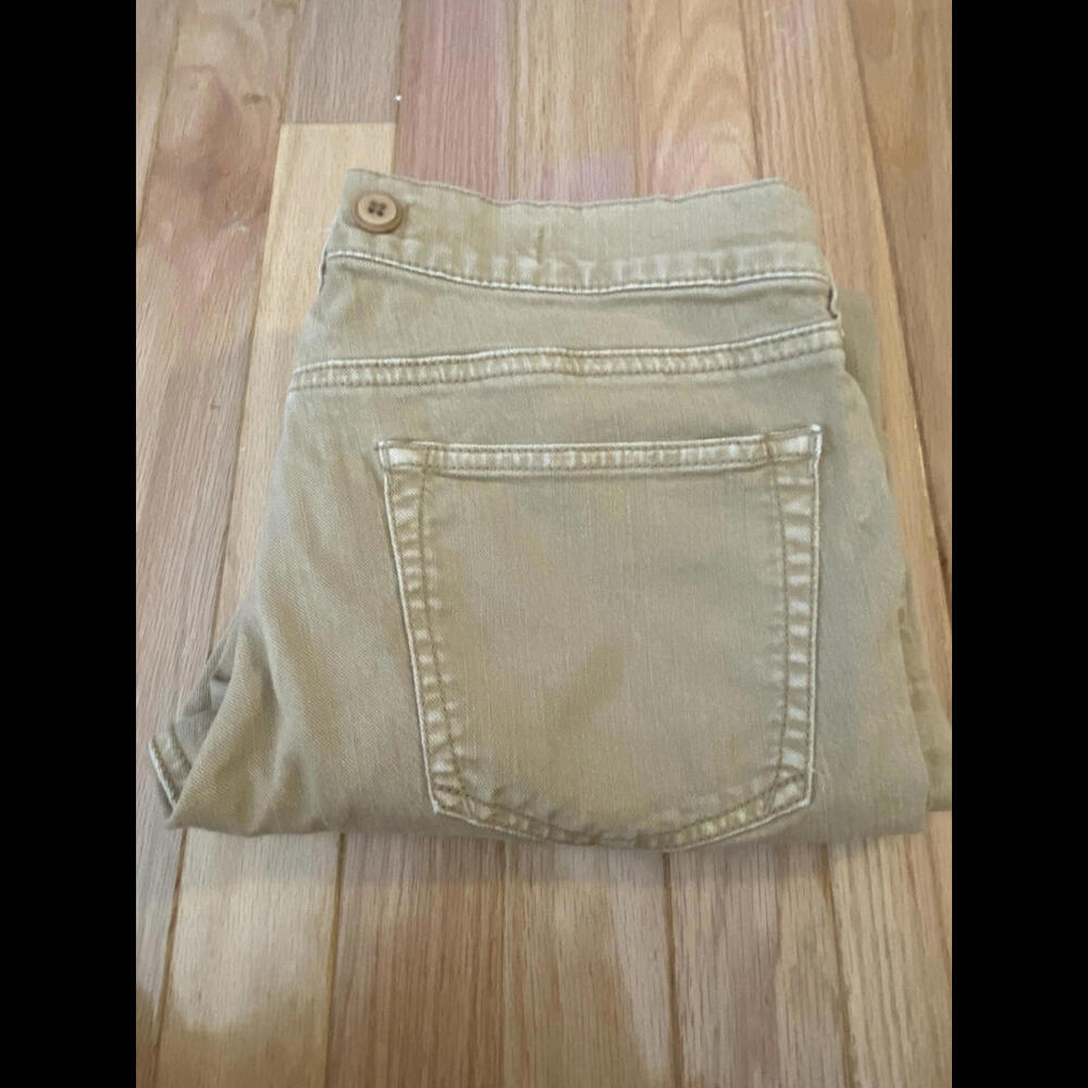 Pilcro and the Letterpress Tan Low Rise Straight Jeans Size 27